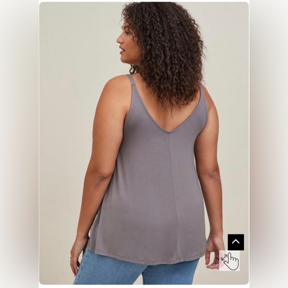 Super Soft V-Neck Easy Tank Swing Fit and Flare Size 3 summer fall flowy sexy - Picture 3 of 5